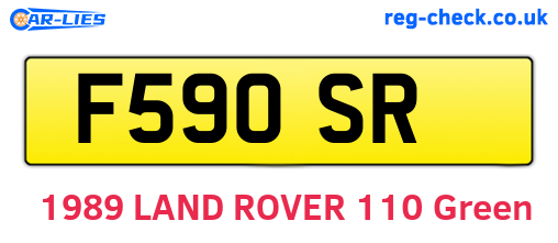 F59OSR are the vehicle registration plates.
