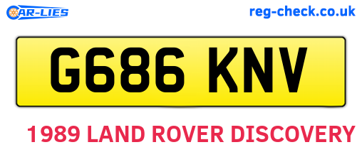 G686KNV are the vehicle registration plates.