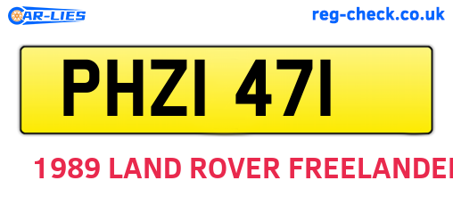PHZ1471 are the vehicle registration plates.
