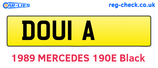 DOU1A are the vehicle registration plates.