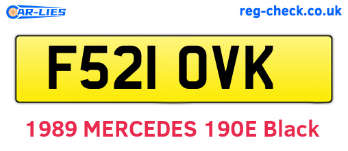 F521OVK are the vehicle registration plates.