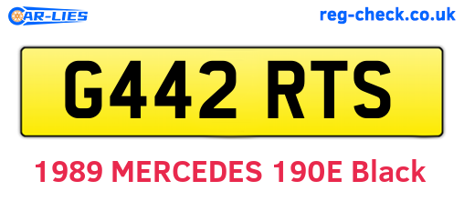 G442RTS are the vehicle registration plates.