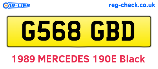 G568GBD are the vehicle registration plates.