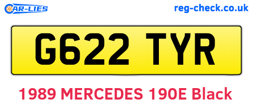 G622TYR are the vehicle registration plates.