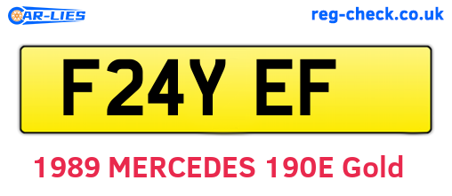 F24YEF are the vehicle registration plates.