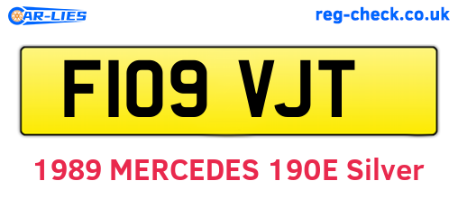 F109VJT are the vehicle registration plates.