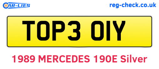 TOP301Y are the vehicle registration plates.