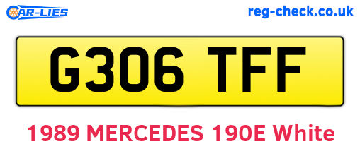 G306TFF are the vehicle registration plates.