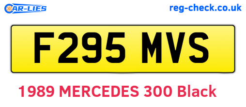 F295MVS are the vehicle registration plates.