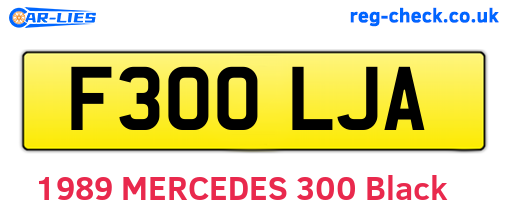 F300LJA are the vehicle registration plates.