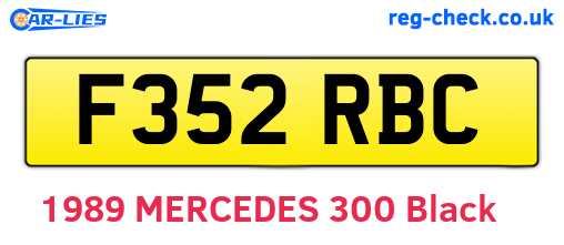 F352RBC are the vehicle registration plates.