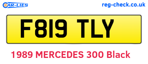 F819TLY are the vehicle registration plates.