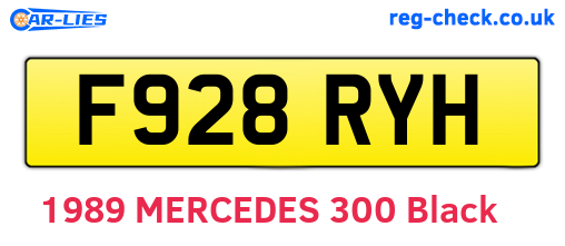F928RYH are the vehicle registration plates.