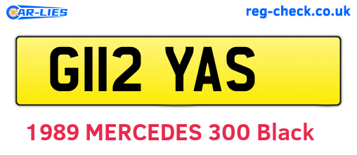 G112YAS are the vehicle registration plates.