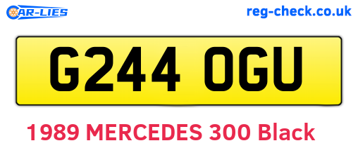 G244OGU are the vehicle registration plates.