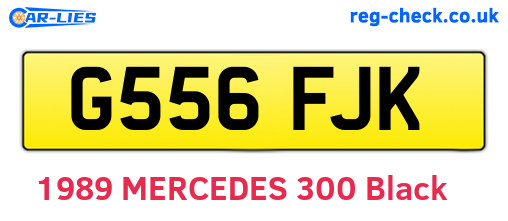 G556FJK are the vehicle registration plates.