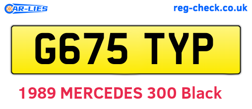 G675TYP are the vehicle registration plates.
