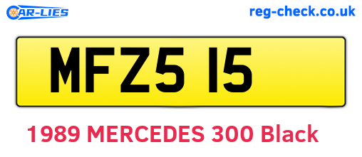 MFZ515 are the vehicle registration plates.