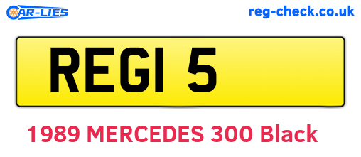 REG15 are the vehicle registration plates.