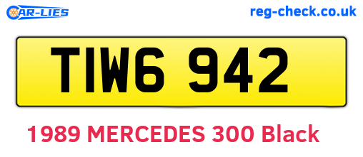 TIW6942 are the vehicle registration plates.