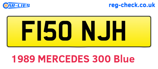 F150NJH are the vehicle registration plates.