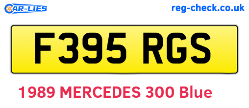 F395RGS are the vehicle registration plates.