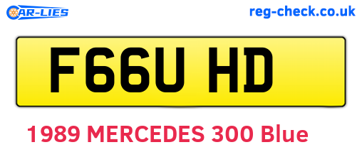 F66UHD are the vehicle registration plates.