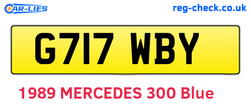 G717WBY are the vehicle registration plates.