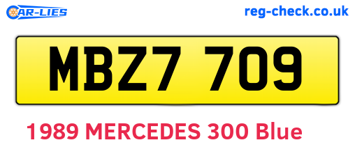 MBZ7709 are the vehicle registration plates.