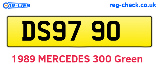 DS9790 are the vehicle registration plates.