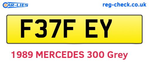 F37FEY are the vehicle registration plates.
