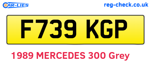 F739KGP are the vehicle registration plates.