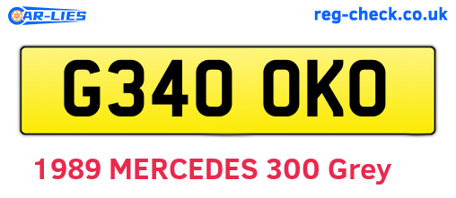 G340OKO are the vehicle registration plates.