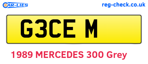 G3CEM are the vehicle registration plates.