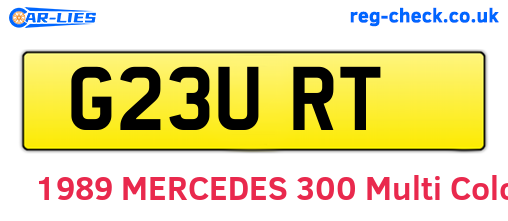 G23URT are the vehicle registration plates.