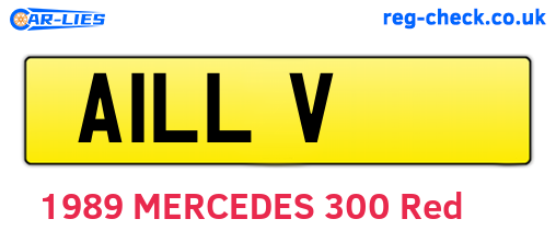 A1LLV are the vehicle registration plates.