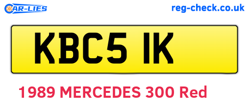 KBC51K are the vehicle registration plates.