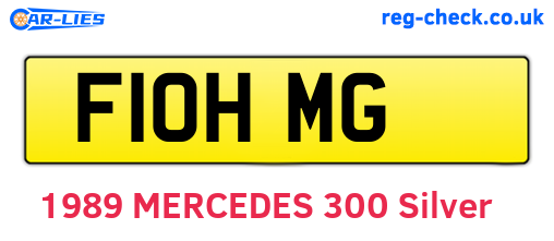 F10HMG are the vehicle registration plates.