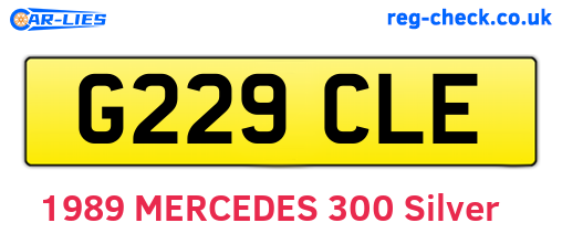 G229CLE are the vehicle registration plates.