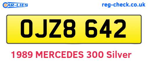 OJZ8642 are the vehicle registration plates.