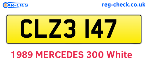 CLZ3147 are the vehicle registration plates.