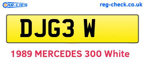 DJG3W are the vehicle registration plates.