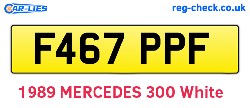 F467PPF are the vehicle registration plates.