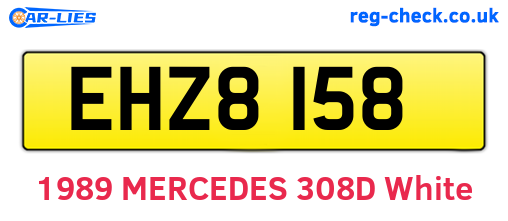 EHZ8158 are the vehicle registration plates.