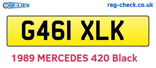 G461XLK are the vehicle registration plates.