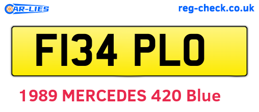 F134PLO are the vehicle registration plates.