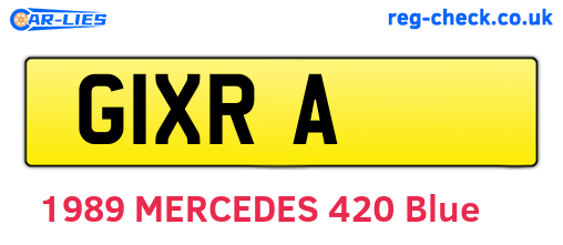 G1XRA are the vehicle registration plates.