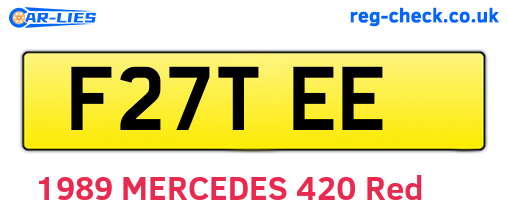 F27TEE are the vehicle registration plates.