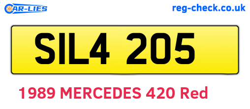 SIL4205 are the vehicle registration plates.