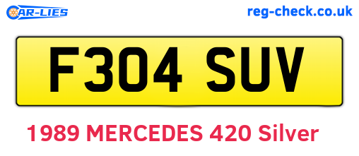 F304SUV are the vehicle registration plates.